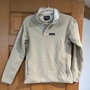 Cream Patagonia half snap better sweater